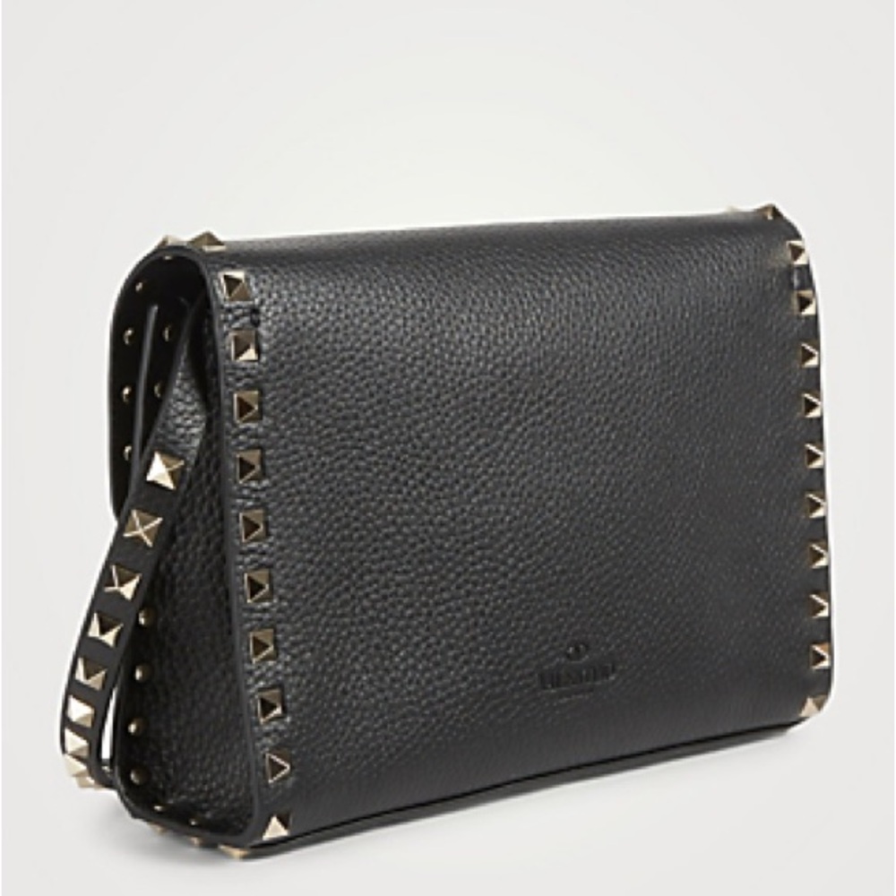 Valentino Black Studded leather grained bag - Picture 2 of 3